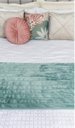 Ver imagem 3 de Peseira Drapeada Line Dupla Face em Veludo Cama Casal Cor:verde Menta