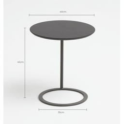 Mesa de Apoio Toms - Tampo Laqueado - Base Aço Carbono - Altura 45cm - 5