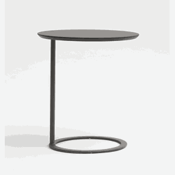 Mesa de Apoio Toms - Tampo Laqueado - Base Aço Carbono - Altura 45cm - 2