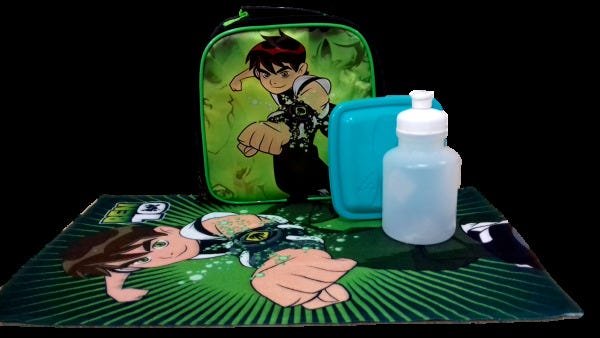 Kit Lancheira Escolar Infantil Personagem Ben 10 Térmica - 1