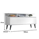 Ver imagem 5 de Rack para Tv até 50" Macaé com Pes Retro Branco