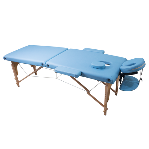 Maca Dobrável Madeira Luxo Goldlife 250kg C/ Capa Grátis Azul Claro