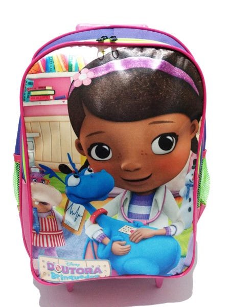 Kit Mochila Infantil Doutora Brinquedos Com Rodinhas - 2
