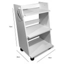 Ver imagem 2 de Mesa Auxiliar Mdf em Z 3 Gabinetes com Rodízios Deki