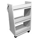 Ver imagem 4 de Mesa Auxiliar Mdf em Z 3 Gabinetes com Rodízios Deki