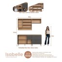 Ver imagem 3 de Cozinha Modulada 6 Peças com Tampo 120cm Nicho Decorativo Balcão para Cooktop Isabelle Cinza/Freijó/Grafite