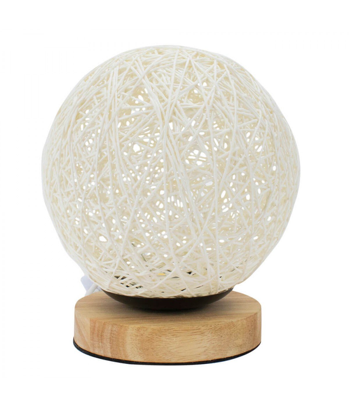 Luminária Bola Branca 18x15x15cm - 1