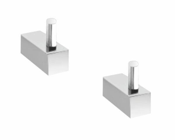 Cabide Kit 2 Peças Para Banheiro Gancho 417Vt2 Grego Metal - 1