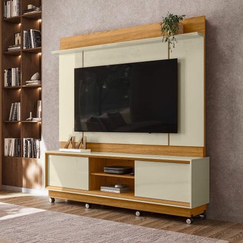Painel Siena para Tv de até 75 Polegadas (com Rodízio) - Cumaru Opala - Madetec