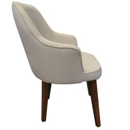 Kit 4 Cadeiras Decorativa Lara Suede Bege - Dominic Decor - 4