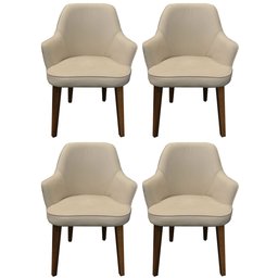 Kit 4 Cadeiras Decorativa Lara Suede Bege - Dominic Decor - 1