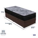 Ver imagem 3 de Cama Box Baú e Colchão Airtech Pampa Molas Ensacadas Solteiro Ortobom: Marrom
