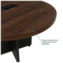 Ver imagem 3 de Mesa de Reunião Redonda Workyaris com Caixa de Tomadas -1,10x1,10x0,74m - Marsala/Preto - 21440