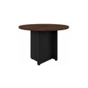 Ver imagem 1 de Mesa de Reunião Redonda Workyaris com Caixa de Tomadas -1,10x1,10x0,74m - Marsala/Preto - 21440