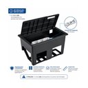 Ver imagem 5 de Mesa de Reunião Redonda Workyaris com Caixa de Tomadas -1,10x1,10x0,74m - Marsala/Preto - 21440