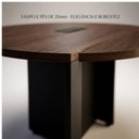 Ver imagem 4 de Mesa de Reunião Redonda Workyaris com Caixa de Tomadas -1,10x1,10x0,74m - Marsala/Preto - 21440