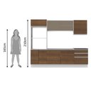Ver imagem 4 de Cozinha Acordes Glamy Armário Torre Balcão MDF Rustic Madesa