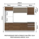 Ver imagem 3 de Cozinha Acordes Glamy Armário Torre Balcão MDF Rustic Madesa
