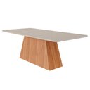 Ver imagem 4 de Mesa de Jantar Tampo de Vidro Off White Helena 2,10 e 8 Cadeiras Fernanda Cinamomo/off White/madeira