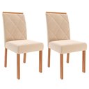 Ver imagem 5 de Mesa de Jantar Tampo de Vidro Off White Helena 2,10 e 8 Cadeiras Fernanda Cinamomo/off White/madeira