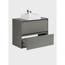 Ver mais imagens de Gabinete para Banheiro Dubai 1 Porta 1 Gaveta MDF 80cm Verde com Cuba e Espelho LED On Móveis