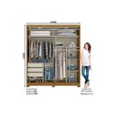 Ver imagem 7 de Guarda Roupa Casal 2 Portas de Correr e 3 Gavetas C/ Espelho e Pés Verg Branco/rosa - Henn