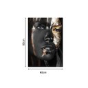 Ver imagem 3 de Quadro 85x60cm Mulher Dourado Rosto Canvas