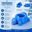 Ver imagem 4 de Pinico Troninho Infantil Tartaruga Azul Assento Desfralde Bebê Xixi Banheiro Quarto Creche Meninos