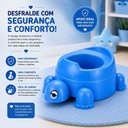 Ver imagem 2 de Pinico Troninho Infantil Tartaruga Azul Assento Desfralde Bebê Xixi Banheiro Quarto Creche Meninos