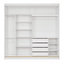 Ver imagem 3 de Guarda-Roupa Casal Elise 2 Portas de Correr 4 Gavetas com 4 Espelhos Grandes Pm Home