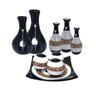 Kit ceramicavdecorações floreal com nota fiscal preto - 1