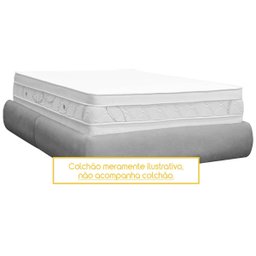 Kit Cama Box Queen Size + Cabeceira Orgânica Moscou 160cm Bouclê - Sofa Store:bouclê Cinza Claro - 3