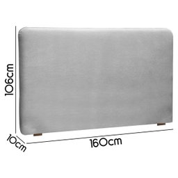 Kit Cama Box Queen Size + Cabeceira Orgânica Moscou 160cm Bouclê - Sofa Store:bouclê Cinza Claro - 4