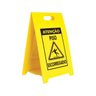 Cavalete Placa De Sinalização Piso Escorregadio Dobrável 30x50Cm - 1