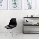 Ver imagem 5 de Cadeira Eames Preta - Base Eiffel Cromada