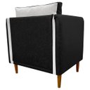 Ver imagem 5 de Kit 2 Poltronas Decorativas para Sala e Recepção Aviv Corino e Linho Premium Cores