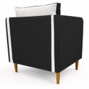 Ver imagem 4 de Kit 2 Poltronas Aviv para Sala Escritório Recepção Linho Premium Easy Clean Corino Premium Luxo