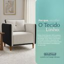 Ver imagem 7 de Kit 2 Poltronas Aviv para Sala Escritório Recepção Linho Premium Easy Clean Corino Premium Luxo