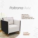 Ver mais imagens de Kit 2 Poltronas Aviv para Sala Escritório Recepção Linho Premium Easy Clean Corino Premium Luxo