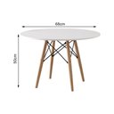 Ver imagem 3 de Conjunto de Mesa Eames Infantil 68cm Redondo Branco 2 Cadeiras Azul e 2 Rosa