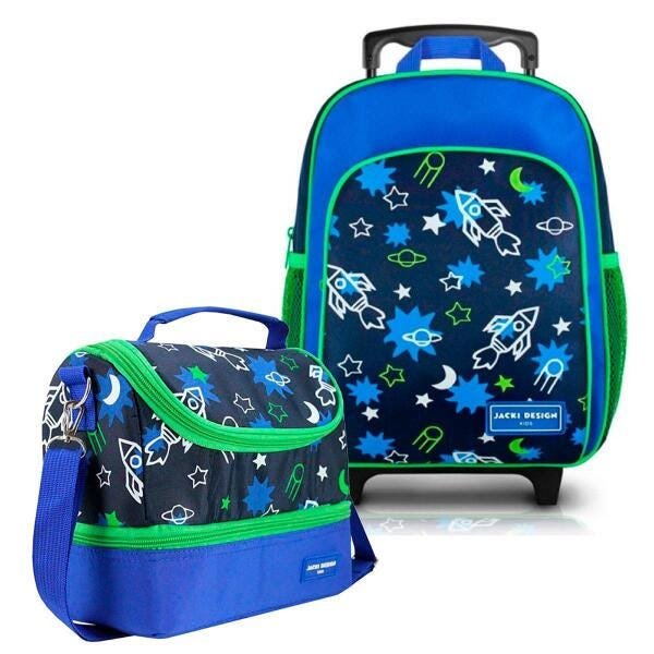 Mochila De Rodinha Infantil Com Lancheira Menino Sapeka - 1
