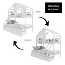 Ver imagem 3 de Beliche Casinha Janela Casal Solteiro 2 Gavetas Branco