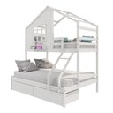 Ver imagem 4 de Beliche Casinha Janela Casal Solteiro 2 Gavetas Branco