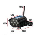 Ver imagem 7 de Luminnaria Solar Câmera Falsa Dummy Sensor de Movimento Controle Remoto 3 Funções
