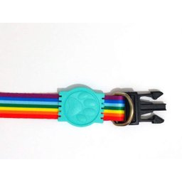 Coleira Seda 25mm arco iris Tamanho Único (32cm49cm) - 4