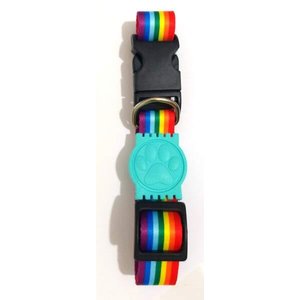 Coleira Seda 25mm arco iris Tamanho Único (32cm49cm)