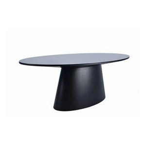 Mesa de Jantar Cone Oval 160x90cm Laqueada - Preto