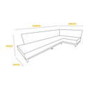 Ver imagem 2 de Sofá de Canto Eros em Linho 7 Lugares com Chaise Luxury Cor Cinza