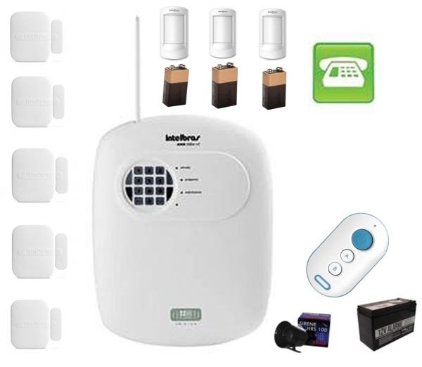 Kit Central de Alarme Intelbrás Monitorado Amt 2008 Rf MadeiraMadeira