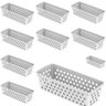 Kit 10 Cesto Organizador Multiuso Retangular Branco:branco - 1